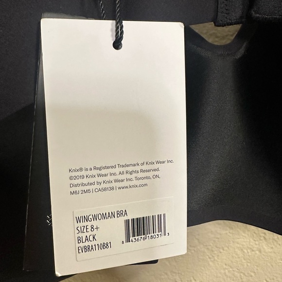 NWT Knix WingWoman Contour Bra Black Wireless Size 8/40DD - Picture 4 of 6